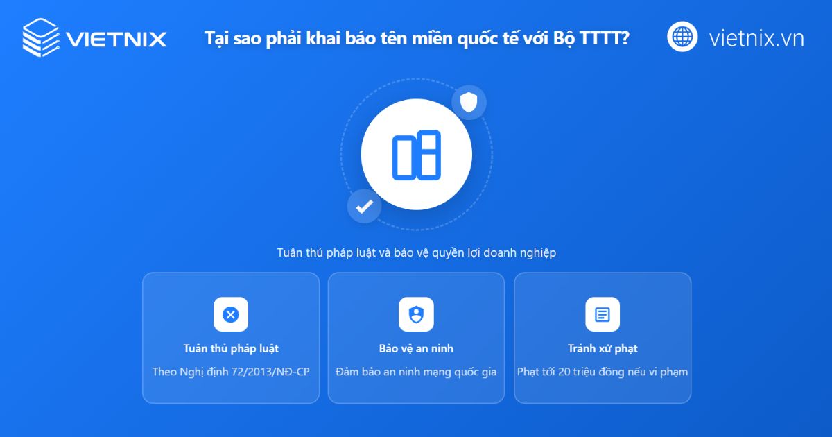 Hướng dẫn khai báo tên miền quốc tế sau đăng ký chi tiết 22 Tại sao phải khai báo tên miền quốc tế với Bộ TTTT