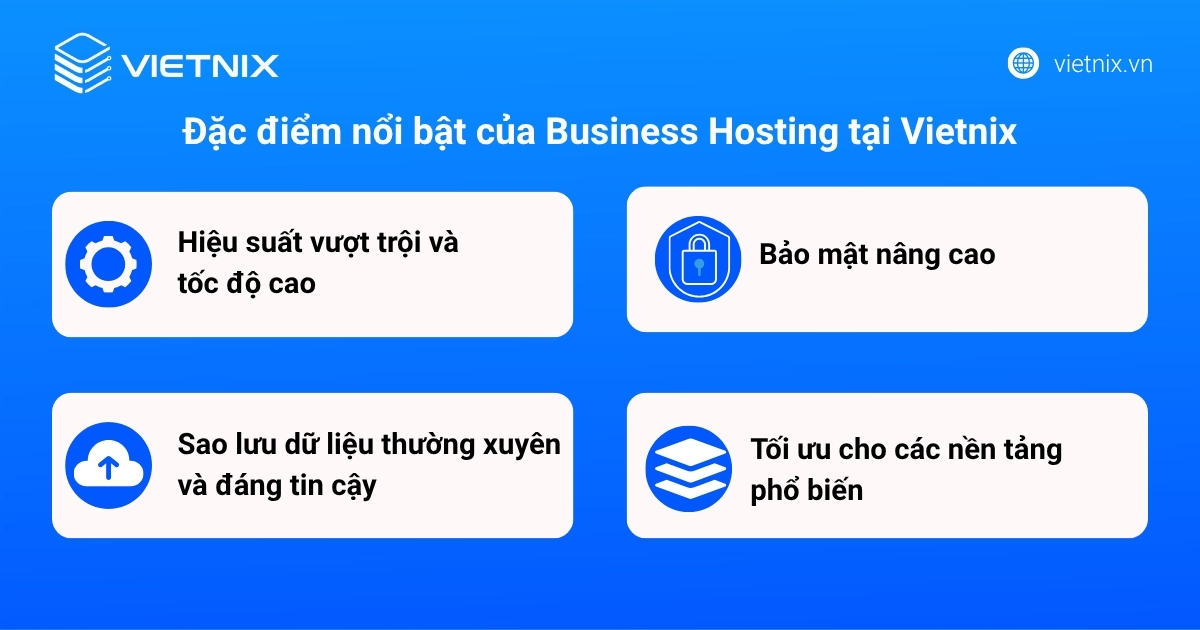 Business Hosting là gì? Giải pháp tốc độ và ổn định website cho doanh nghiệp 15 Những đặc điểm nổi bật của Business Hosting tại Vietnix
