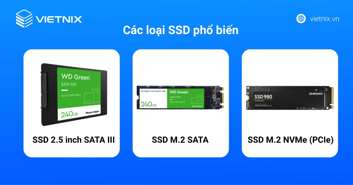 Ổ cứng SSD là gì? Ưu nhược điểm, so sánh với HDD 26 cac loai va chuan giao tiep ssd pho bien