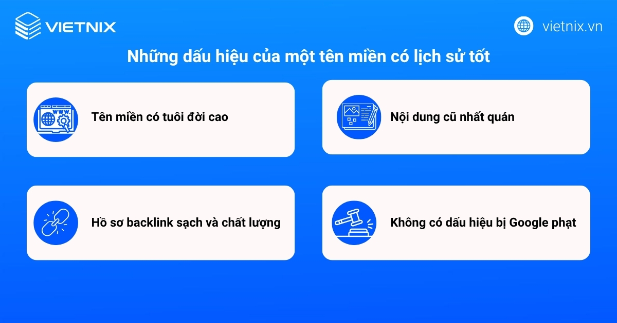 5 công cụ kiểm lịch sử tên miền chi tiết và chính xác nhất 34 Những dấu hiệu của một tên miền có lịch sử tốt
