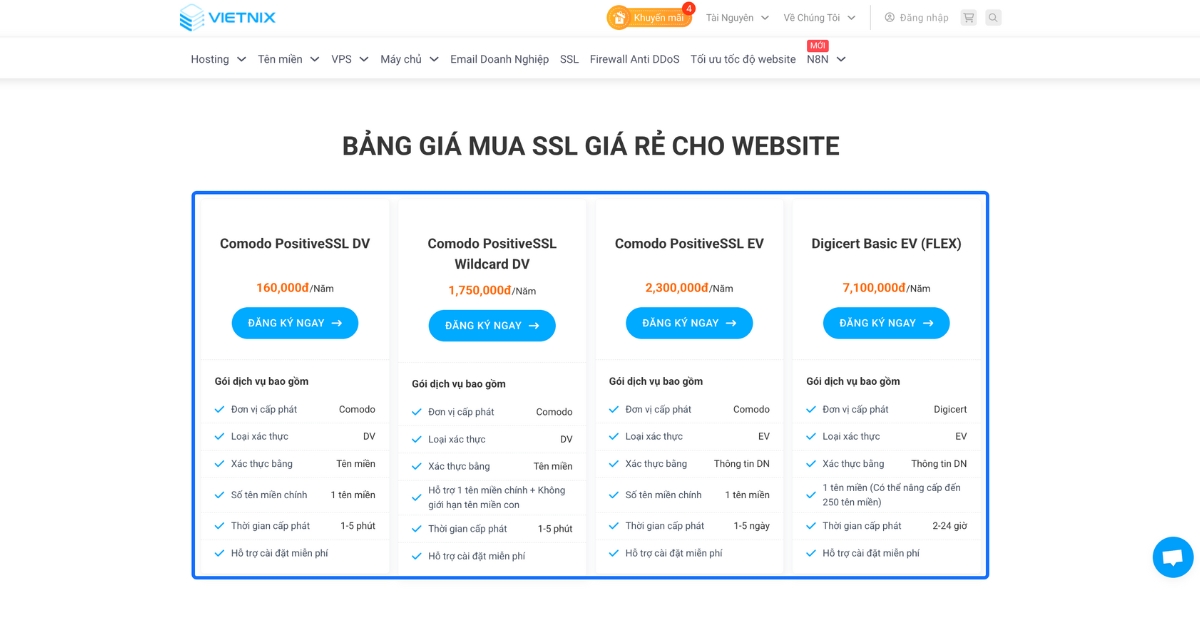 SSL là gì? Vai trò, phân loại và địa điểm mua uy tín 44 Tham khảo thông tin các gói SSL và chọn gói phù hợp