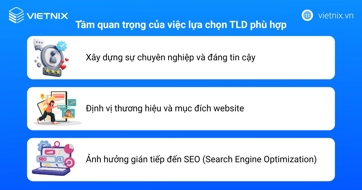 Tên miền cấp cao nhất (TLD) là gì? Tổng hợp những điều cần biết 16 Tầm quan trọng của việc lựa chọn TLD phù hợp
