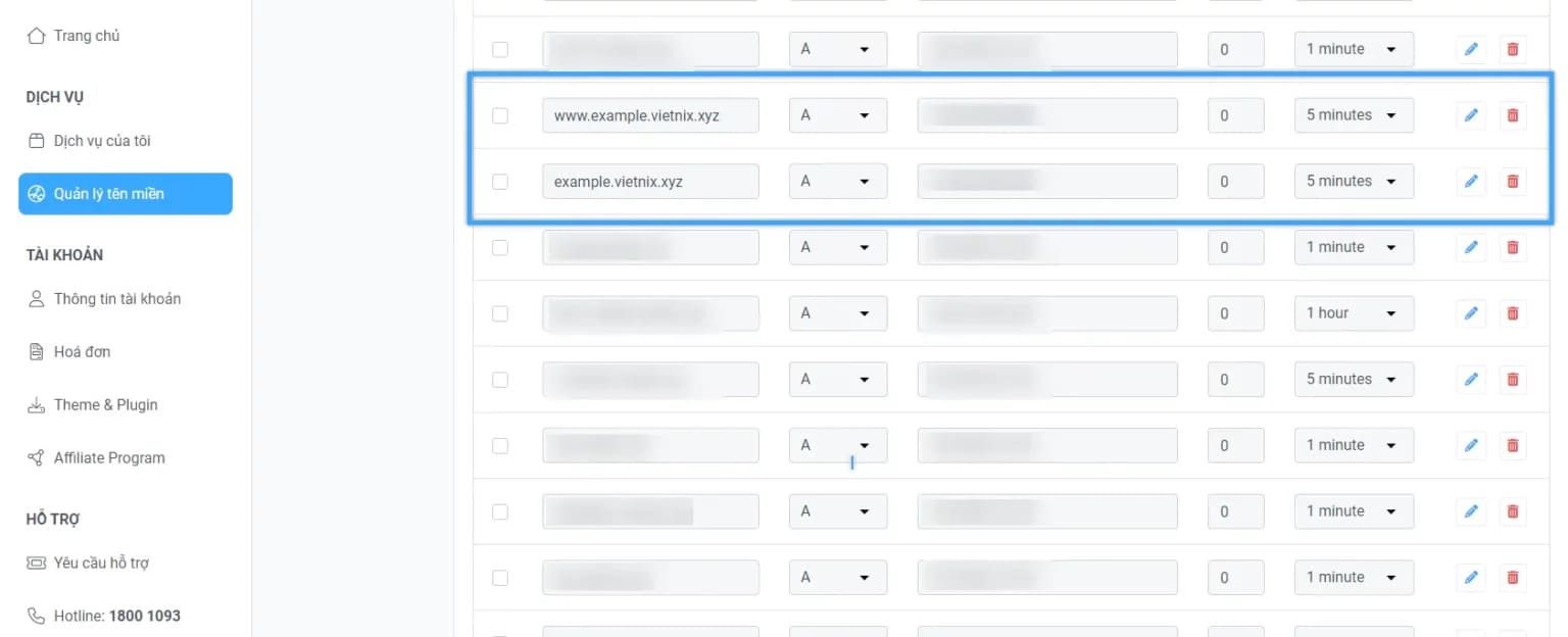 Cách trỏ tên miền về hosting bằng Nameserver & Record A 46 tro ten mien ve hosting 7