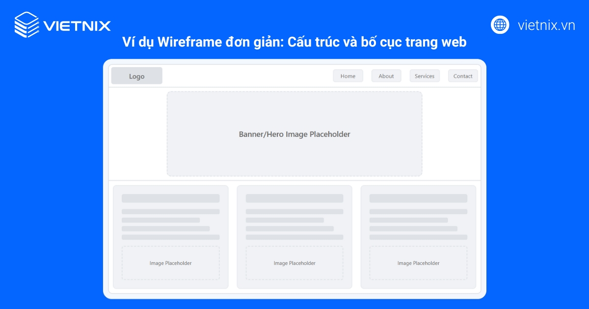 Ví dụ về Wireframe đơn giản