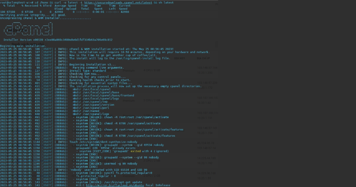 Hướng dẫn cài cPanel trên Ubuntu 20.04 LTS 21 Tải về script cài đặt mới nhất