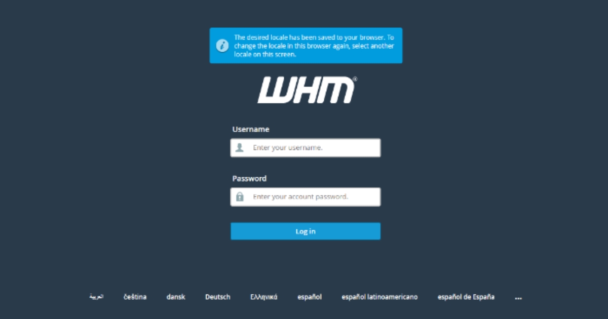 Hướng dẫn cài cPanel trên Ubuntu 20.04 LTS 24 Truy cập vào WHM
