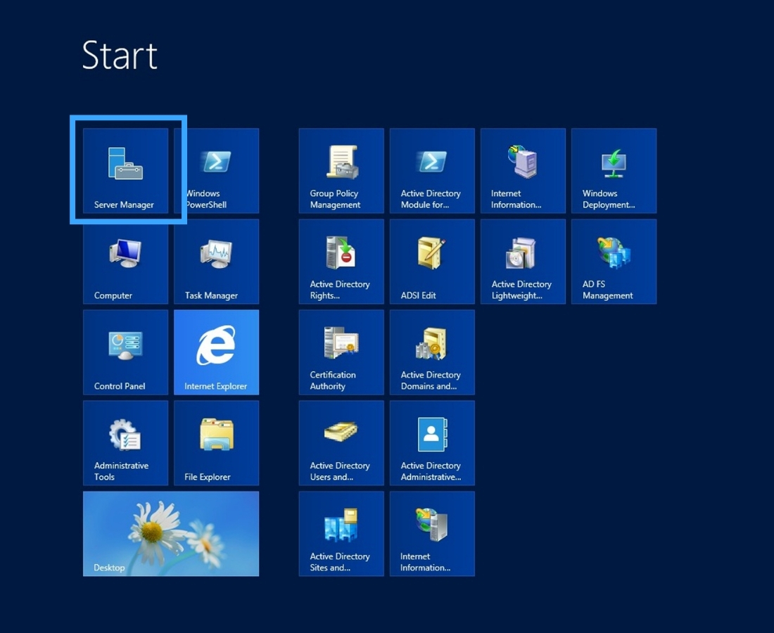 Cách cài .NET Framework 3.5 cho VPS Windows Server chi tiết 29 Trên màn hình desktop, tìm và mở Server Manager