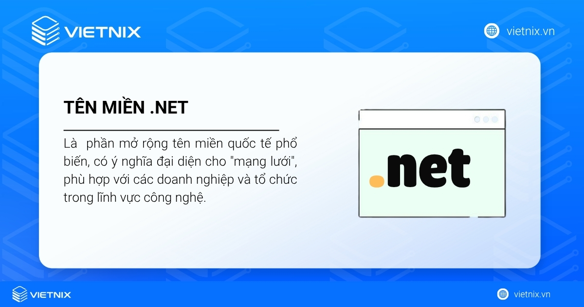 So sánh tên miền .com và .net chi tiết về mục đích sử dụng 15 Tên miền .net là một trong những loại tên miền cấp cao nhất dùng chung (gTLD) trong hệ thống tên miền Internet