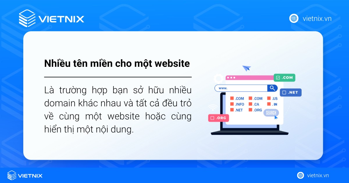 Có nên sử dụng nhiều tên miền cho một website không? 21 nhieu ten mien cho 1 websie 1