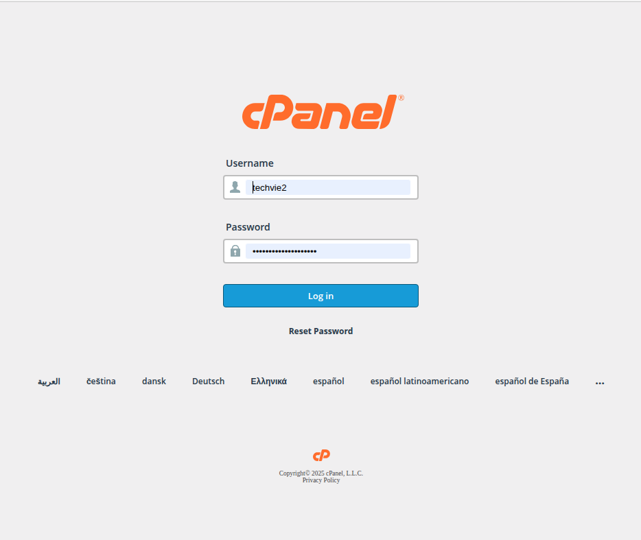 Có nên sử dụng nhiều tên miền cho một website không? 25 Bạn truy cập đến trang quản trị cPanel.