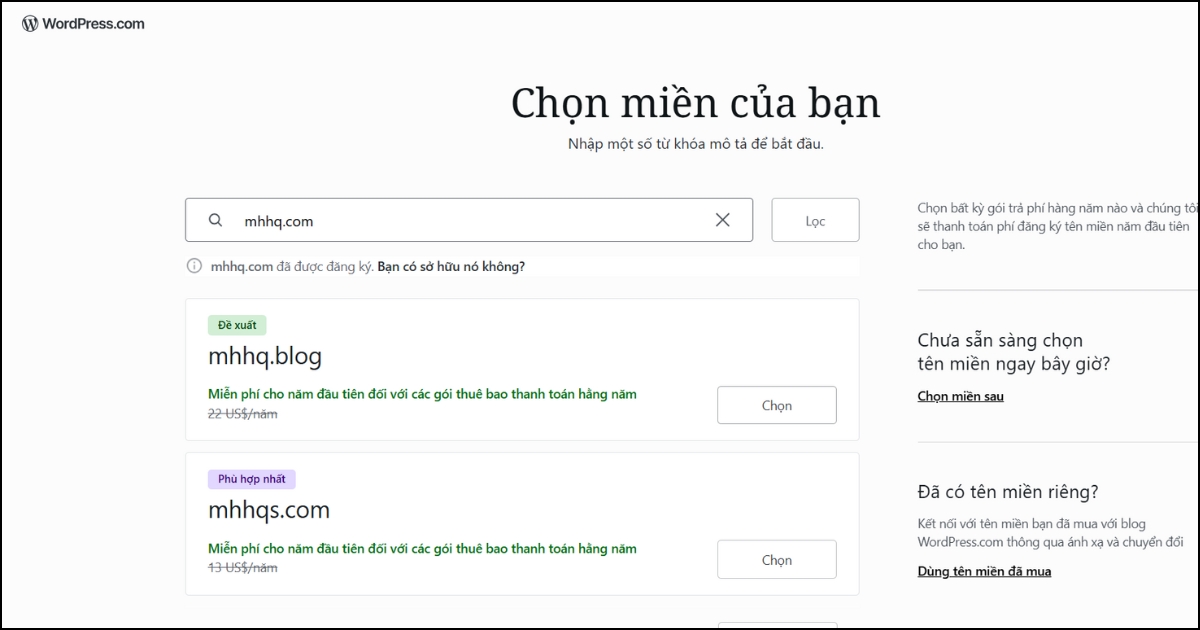 20 nền tảng tạo website miễn phí phổ biến nhất hiện nay 46 Sau đó click vào ô Chọn.