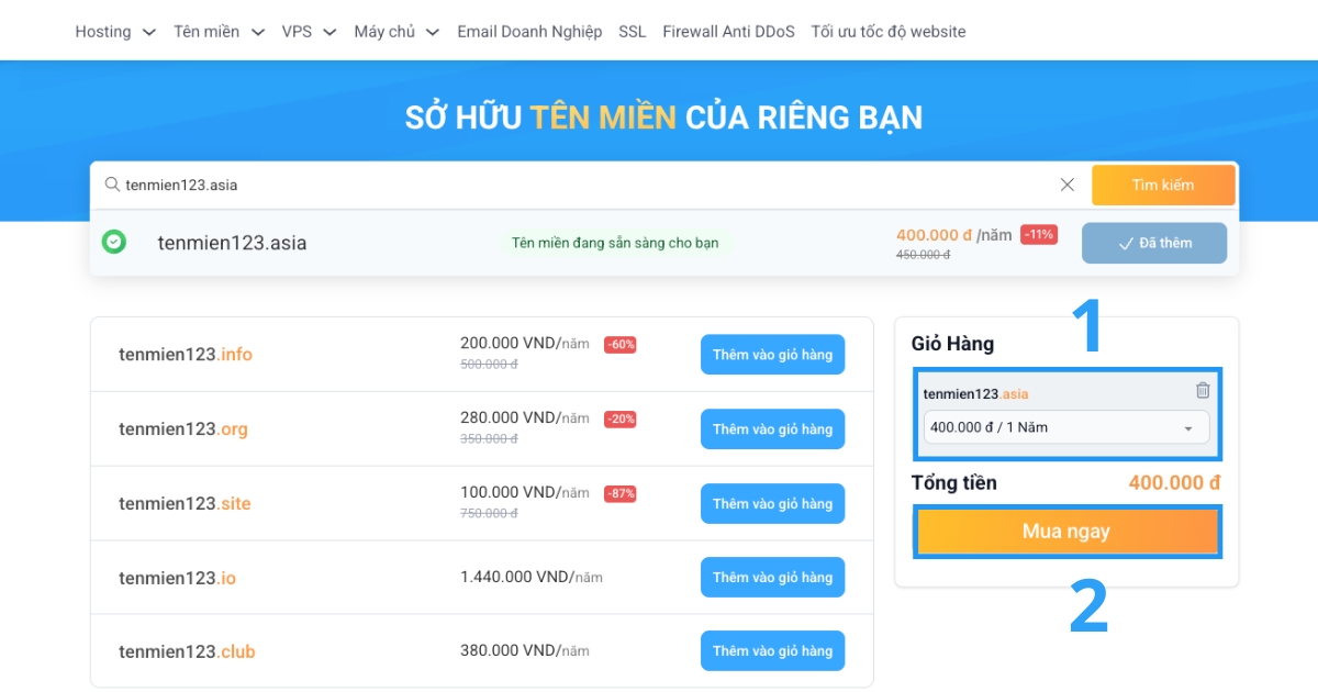 Tên miền .asia là gì? Lợi ích và cách đăng ký chi tiết 29 Bạn được phép điều chỉnh thời hạn sử dụng tên miền tại đây