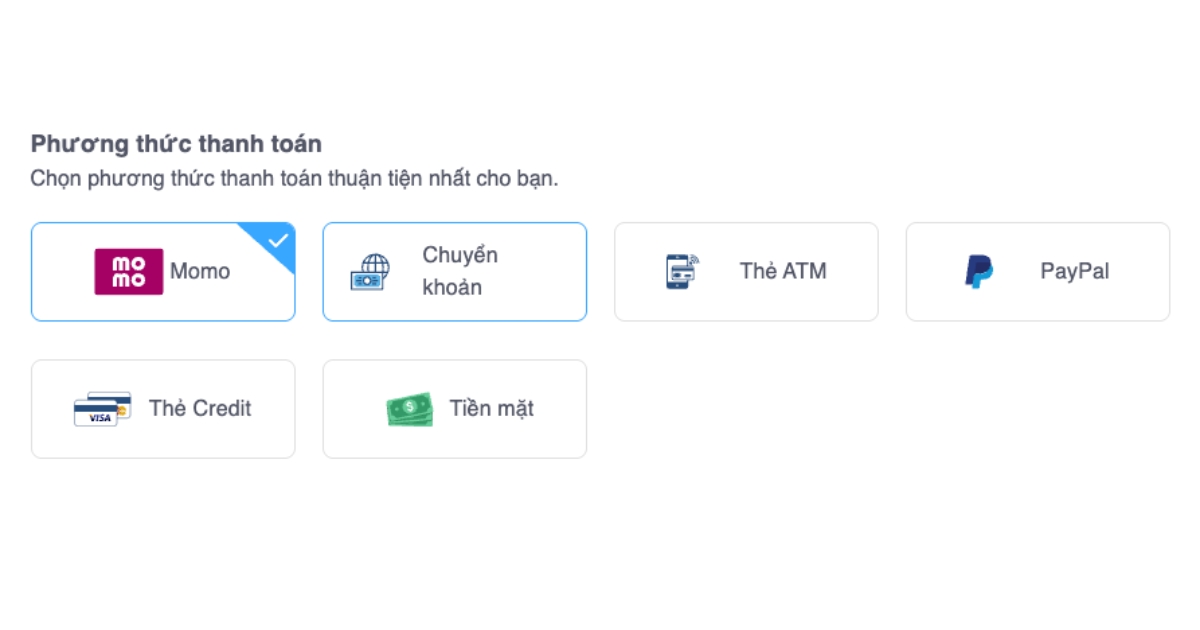 Tên miền .blog là gì? Định nghĩa, ưu điểm và cách đăng ký nhanh chóng từ A-Z 28 Bạn lựa chọn một phương thức thanh toán phù hợp
