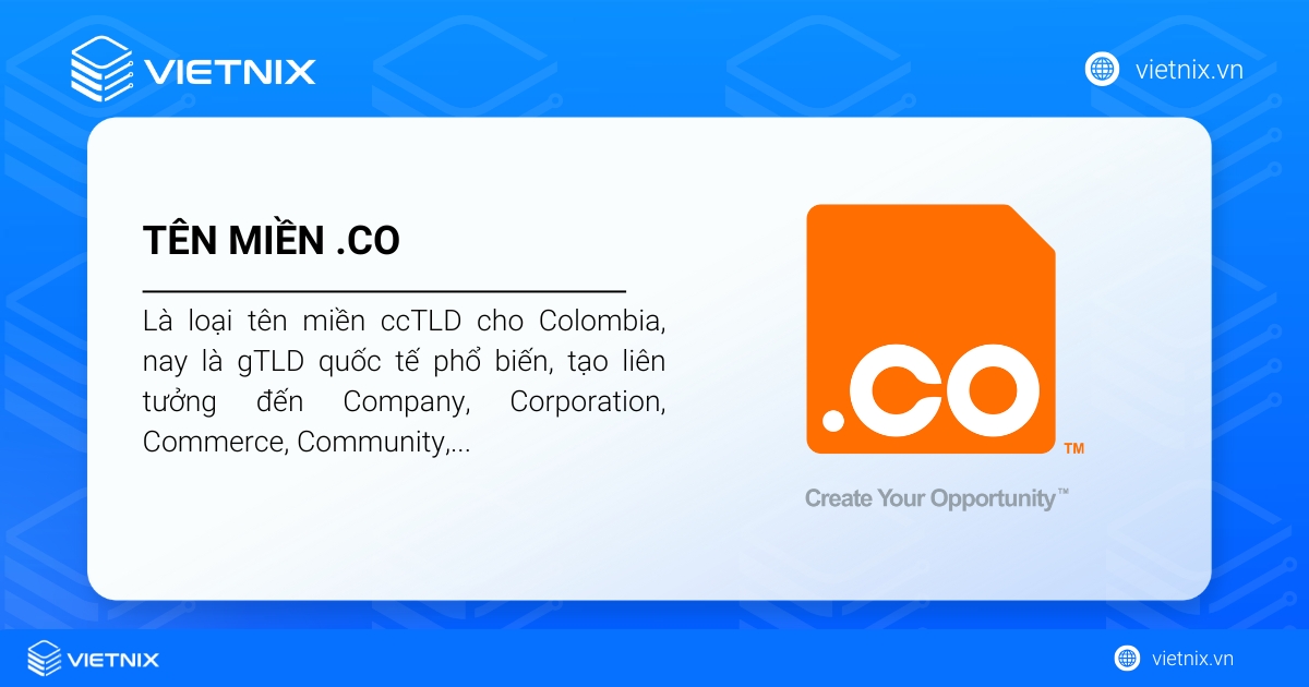 Tên miền .CO là gì? So sánh tên miền .CO với .COM và cách đăng ký chi tiết 26 là loại tên miền ccTLD cho Colombia, nay là gTLD quốc tế phổ biến