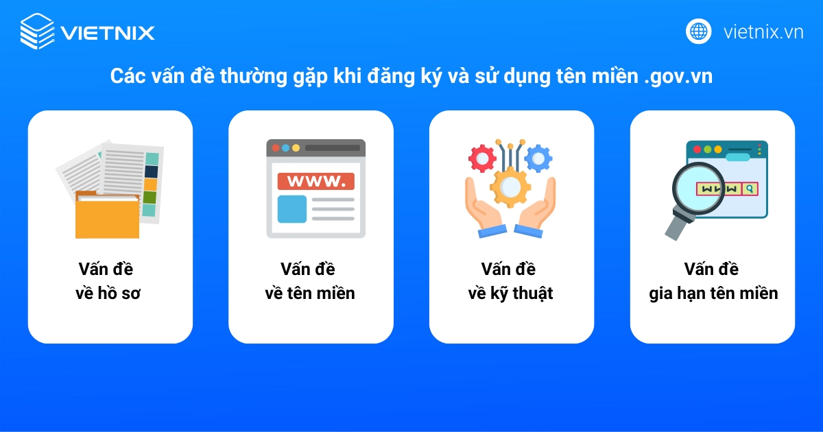 Tên miền .gov là gì? Cách đăng ký tên miền .gov.vn chi tiết 32 Các vấn đề thường gặp khi đăng ký và sử dụng tên miền .gov.vn
