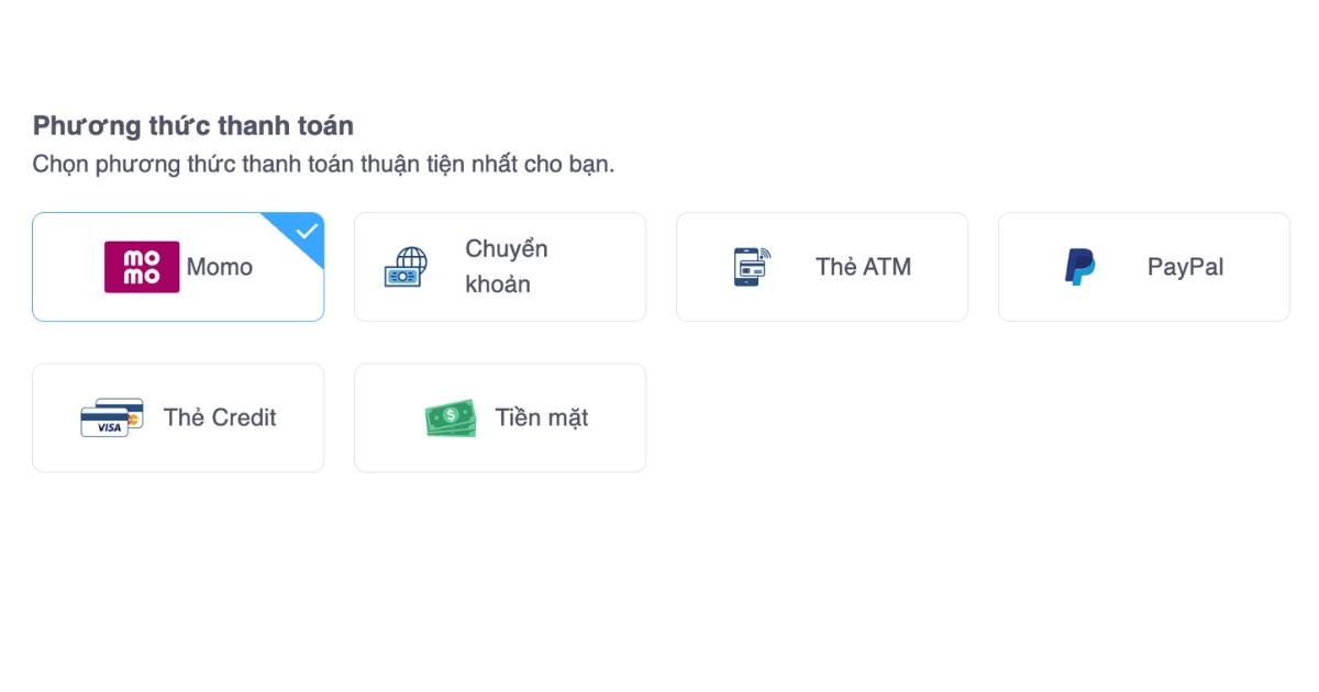 Tên miền .tv là gì? Ý nghĩa, ưu nhược điểm và đối tượng nên dùng 43 Lúc này, bạn lựa chọn một trong các phương thức thanh toán phù hợp
