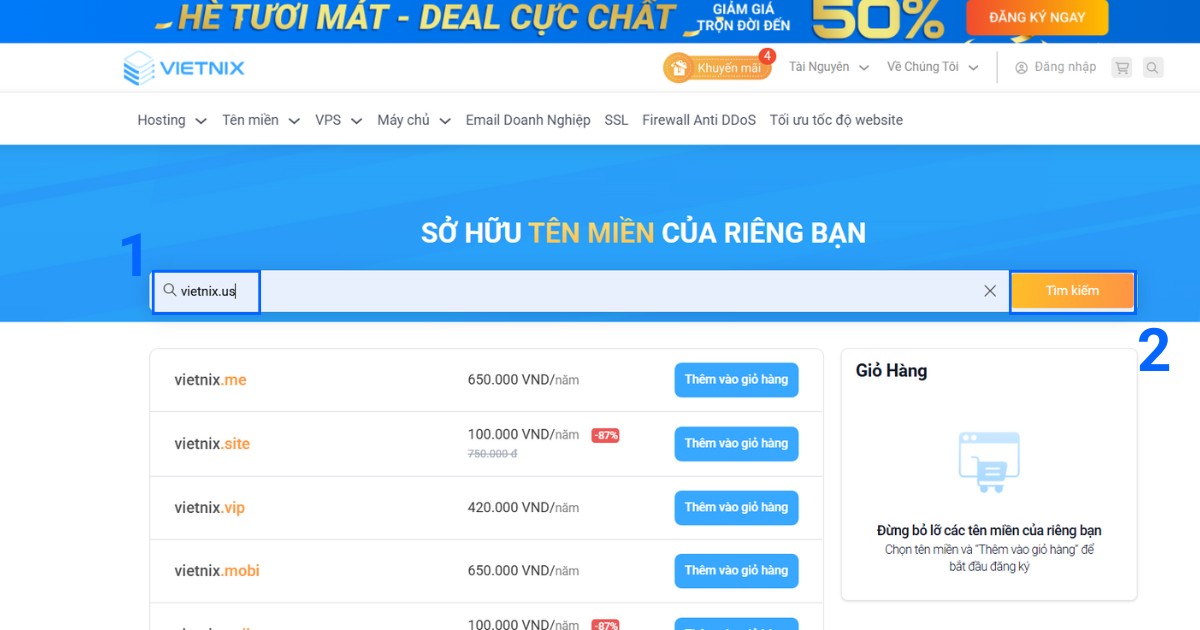 Tên miền .us là gì? Lợi ích, điều kiện và cách đăng ký 20 Bạn cần nhấn Tìm kiếm để kiểm tra tình trạng khả dụng của tên miền