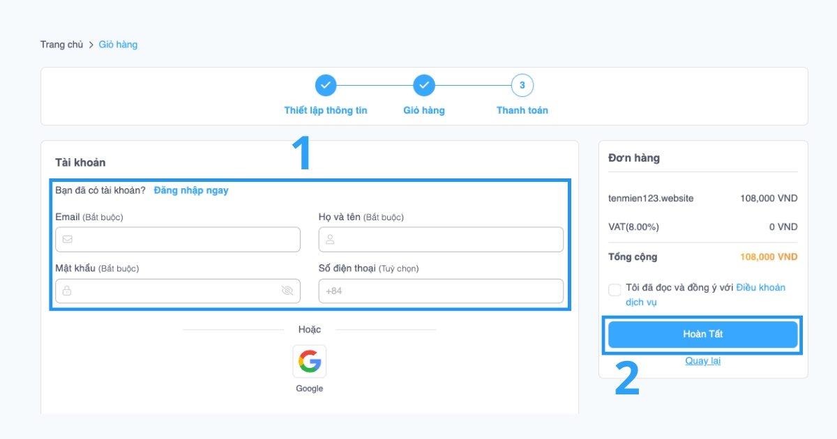 Tên miền .website là gì? Hướng dẫn tìm hiểu và đăng ký nhanh chóng 29 Bạn sẽ được yêu cầu đăng nhập vào tài khoản khách hàng tại Vietnix