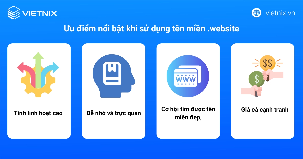 Tên miền .website là gì? Hướng dẫn tìm hiểu và đăng ký nhanh chóng 23 Ưu điểm nổi bật khi sử dụng tên miền .website