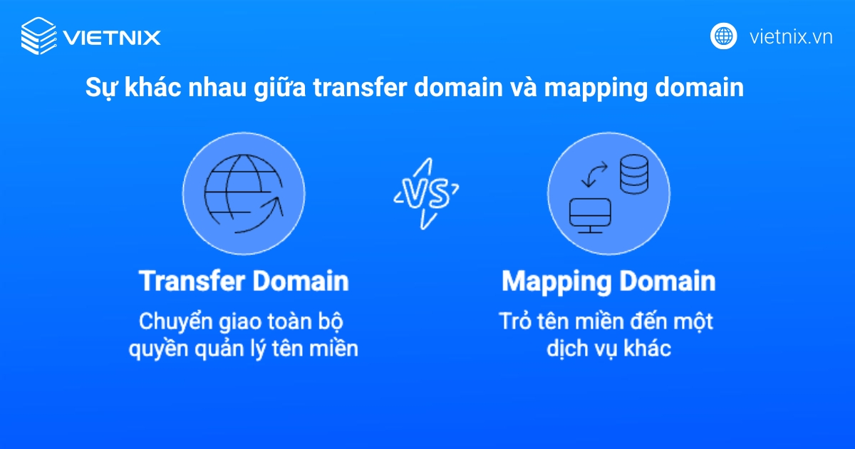 Transfer domain là gì? Cách transfer tên miền chi tiết 17 Sự khác nhau giữa transfer domain và mapping domain