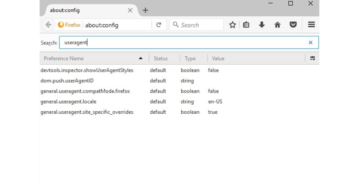 User Agent là gì? Cách xem, đổi User Agent và tối ưu cho website 42 Hãy tìm một mục có tên là general.useragent.override