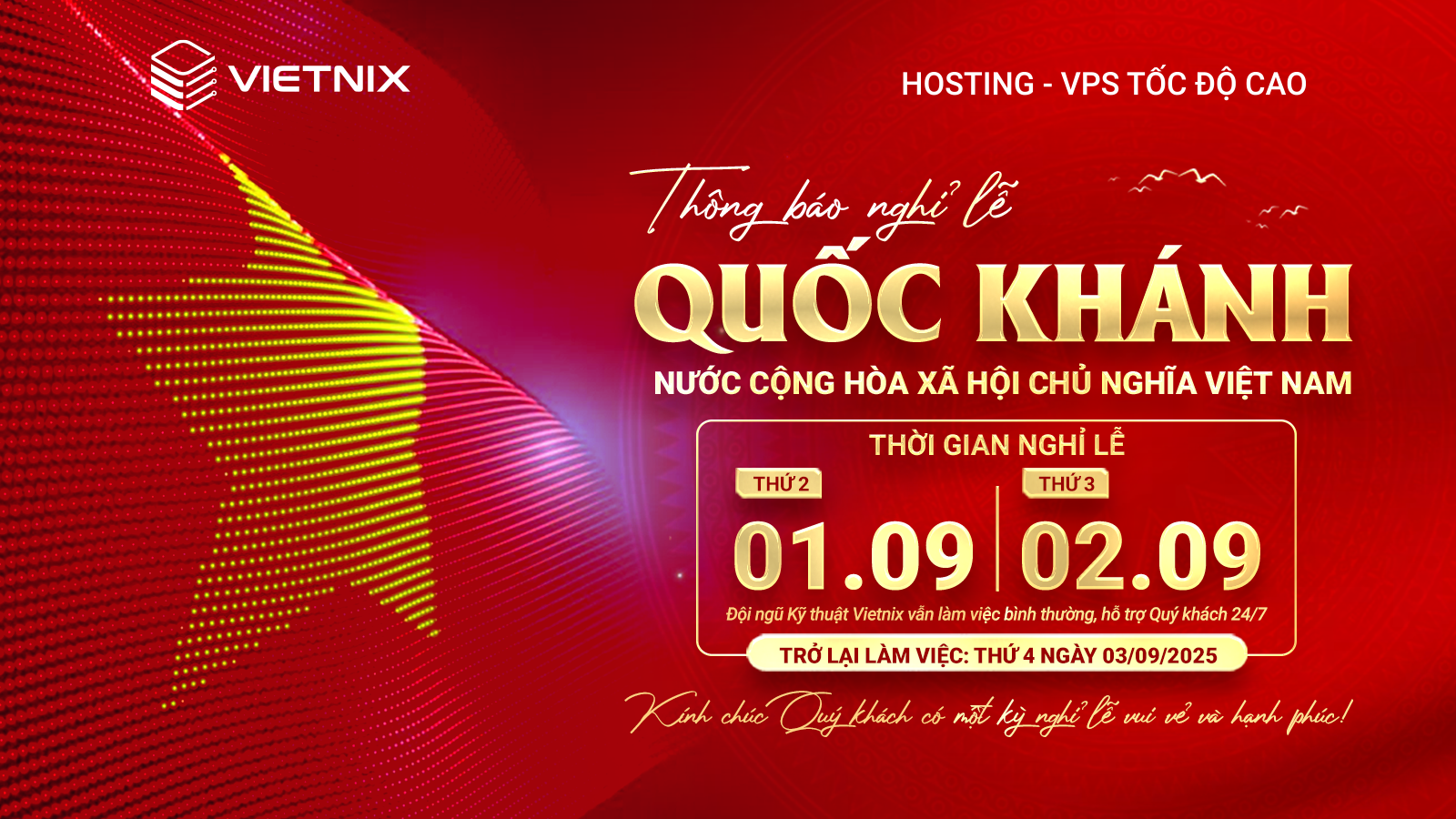 Thông báo lịch nghỉ lễ Quốc Khánh 02/09/2025 5 Thông báo lịch nghỉ lễ Quốc Khánh 2/9/2025