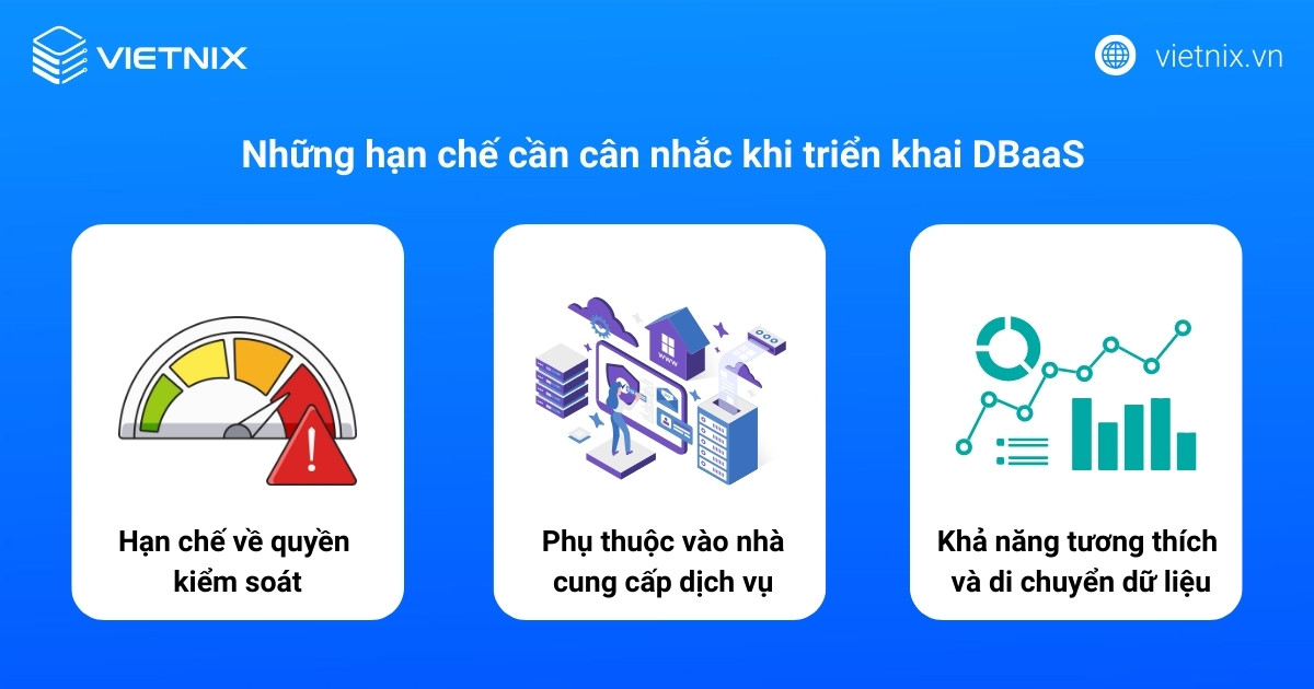 DBaaS là gì? Tổng quan kiến thức về Database as a Service 24 Những hạn chế cần cân nhắc khi triển khai DBaaS