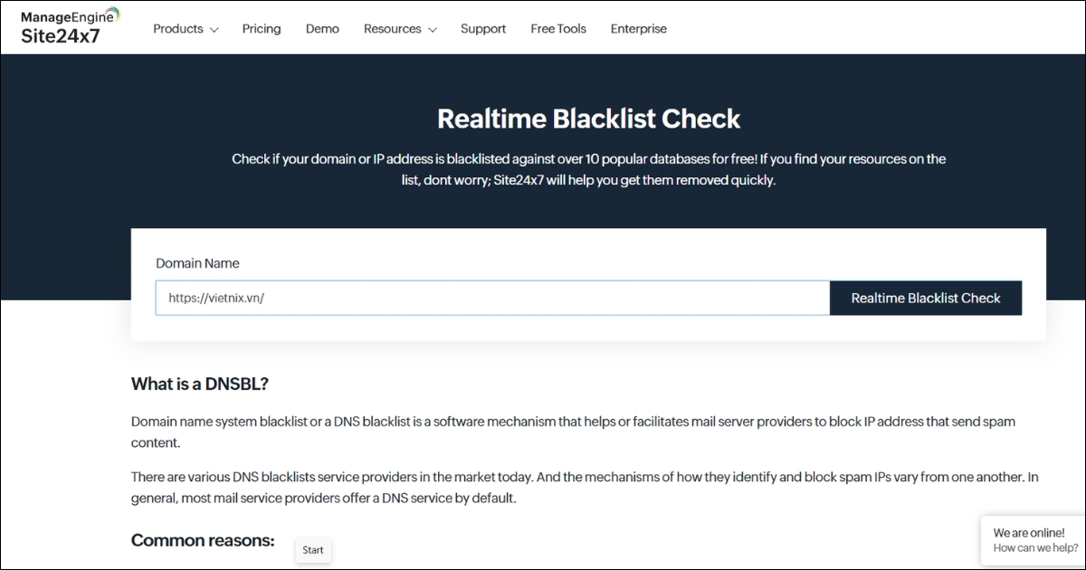 Domain Blacklist Check là gì? Nguyên nhân và 12 công cụ check blacklist domain 46 Site24x7