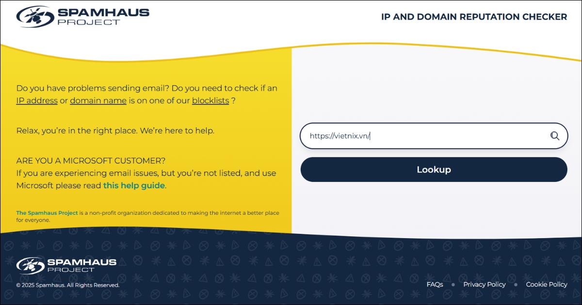 Domain Blacklist Check là gì? Nguyên nhân và 12 công cụ check blacklist domain 36 Spamhaus blocklist removal center