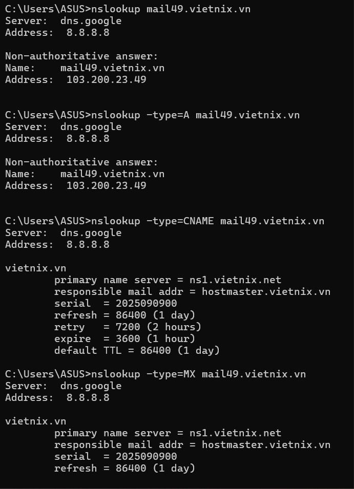 Hướng dẫn kiểm tra DNS của tên miền chi tiết 24 kiem tra dns cua ten mien 11