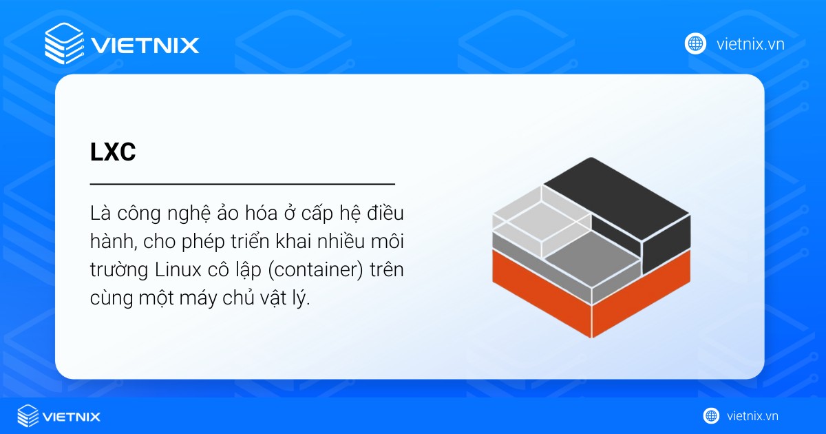 LXC là công nghệ ảo hóa ở cấp hệ điều hành, cho phép triển khai nhiều môi trường Linux cô lập