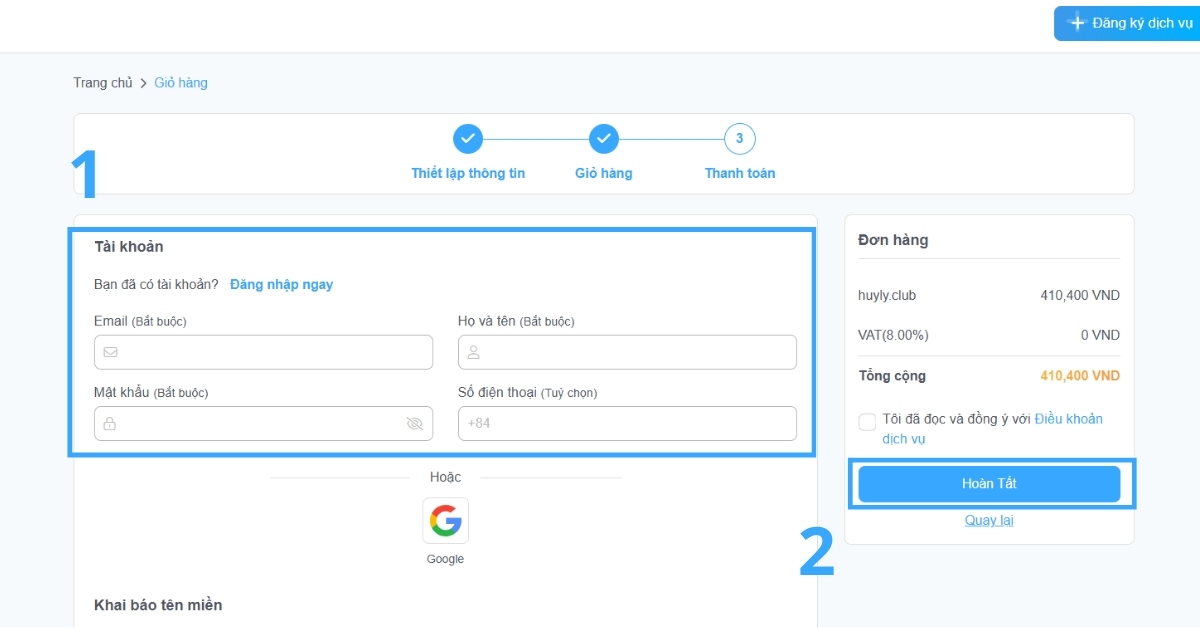 Tên miền .club là gì? Phát triển cộng đồng cùng với tên miền .club 28 Điền đầy đủ các thông tin yêu cầu về chủ sở hữu tên miền .club
