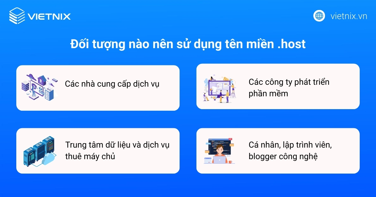 Tên miền .host là lựa chọn lý tưởng cho các cá nhân và tổ chức