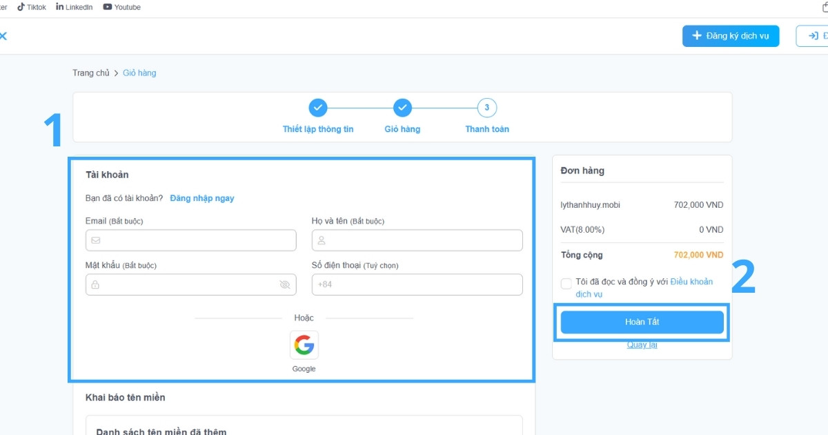 Tên miền mobi là gì? Tối ưu mạng di động với tên miền .mobi hiệu quả 28 Điền đầy đủ thông tin cá nhân chủ sở hữu tên miền vào biểu mẫu hệ thống cung cấp