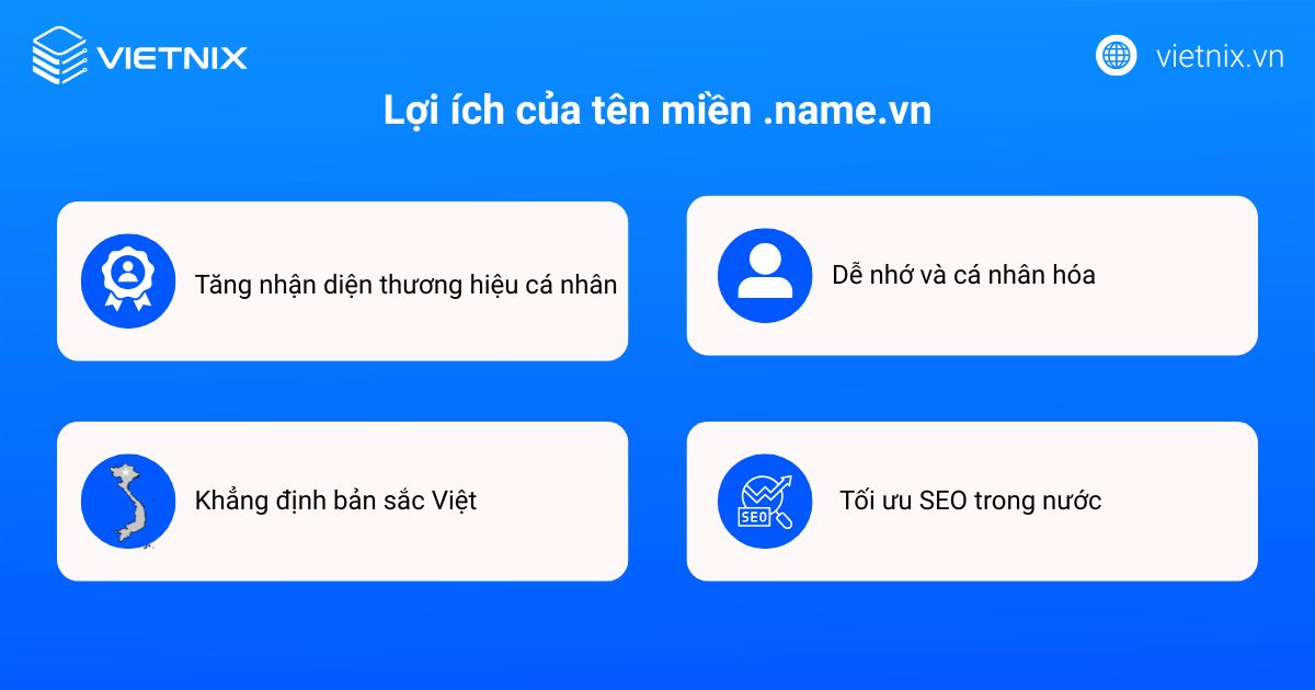 Tên miền .name.vn là gì? Điều kiện và hướng dẫn đăng ký tên miền .name.vn giá rẻ, nhanh chóng 25 Tại sao nên đăng ký tên miền .name.vn?