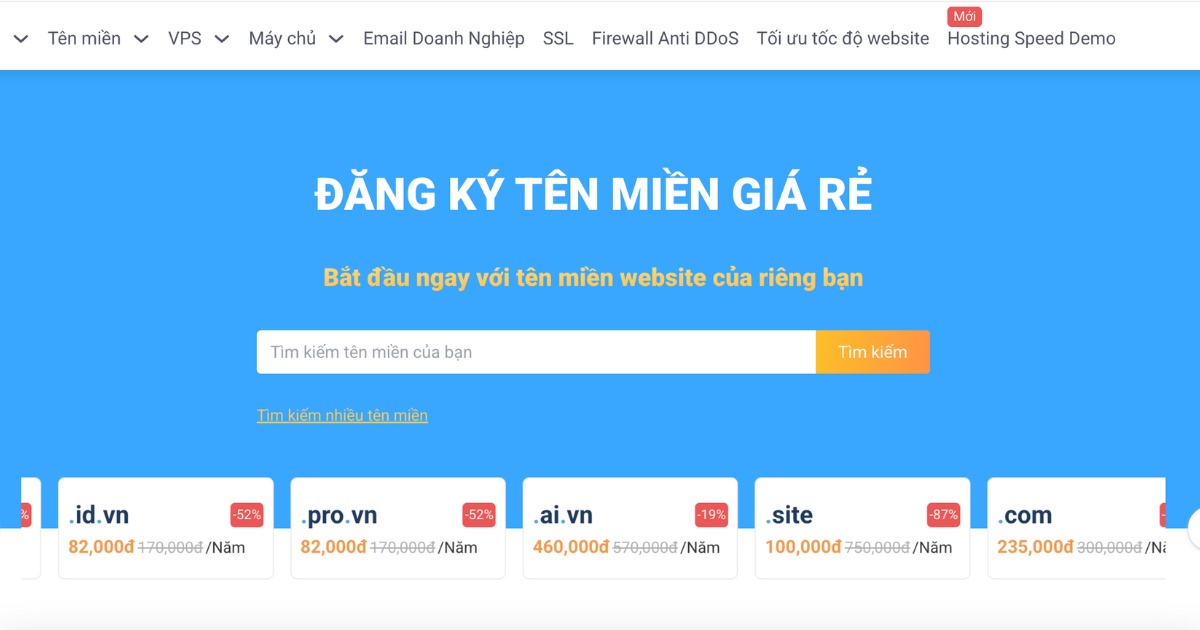 Tên miền .pro là gì? Cách đăng ký tên miền .pro để chuyên nghiệp hóa thương hiệu 28 Đầu tiên, bạn truy cập vào trang đăng ký tên miền của Vietnix