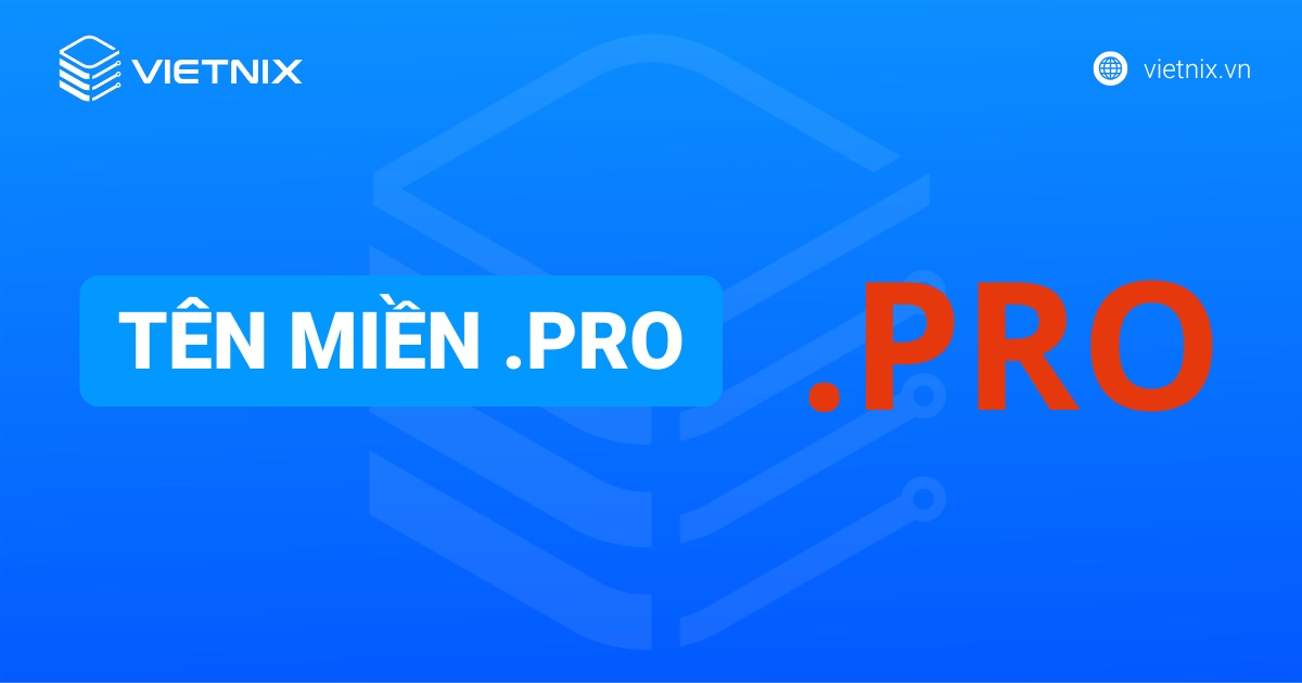 Tên miền .pro là gì? Cách đăng ký đơn giản, nhanh chóng tại Vietnix