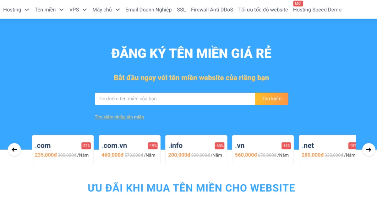 Tên miền .ru là gì? Hướng dẫn đăng ký tên miền .ru nhanh chóng 45 Đầu tiên, bạn truy cập vào trang đăng ký tên miền của Vietnix