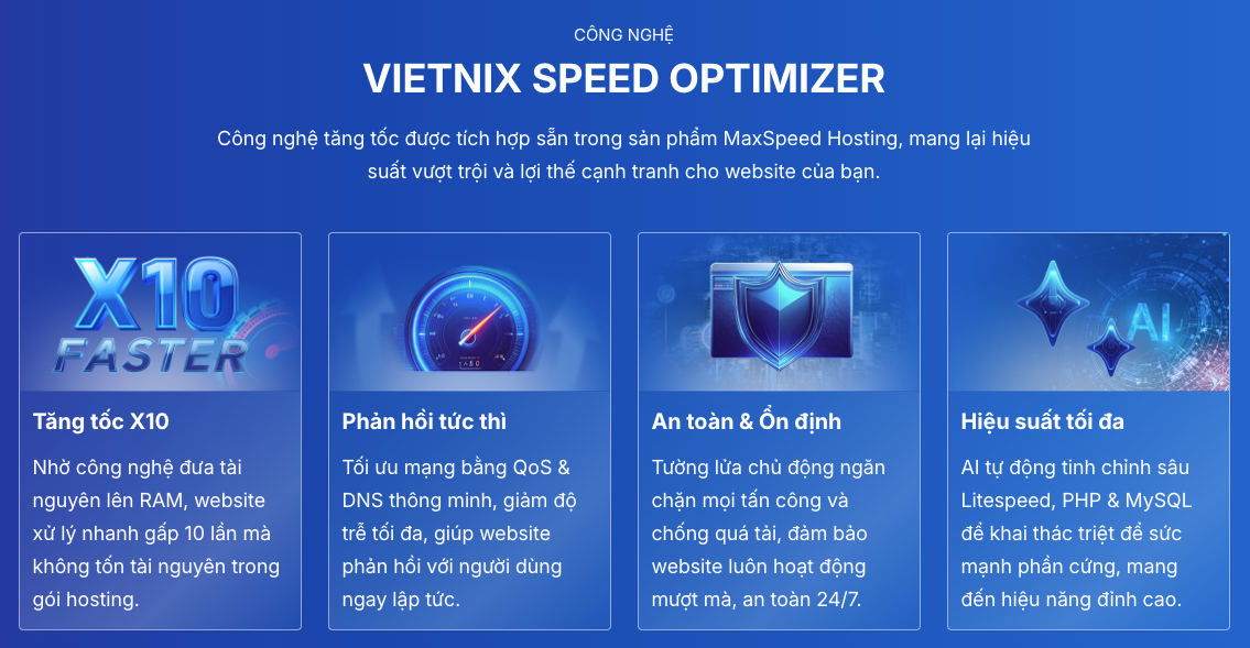 Vietnix Speed Optimizer: Tối ưu hệ điều hành và kết nối mạng cho website tốc độ cao