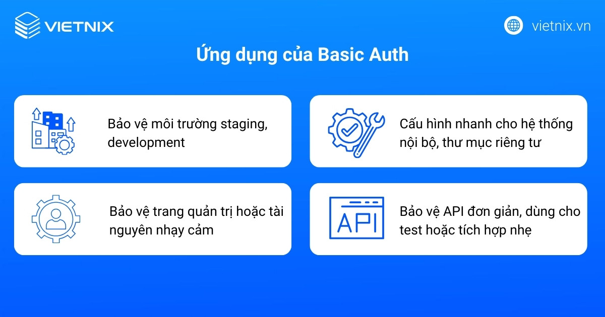Basic Auth là gì? Hướng dẫn cách cấu hình Basic Authentication cơ bản 33 Ứng dụng của Basic Auth