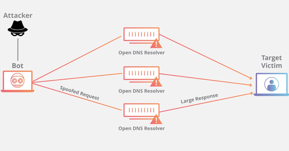 DDoS DNS là gì? Các loại tấn công và cách bảo vệ website hiệu quả 16 Tấn công DNS Amplification (Nguồn: Internet)