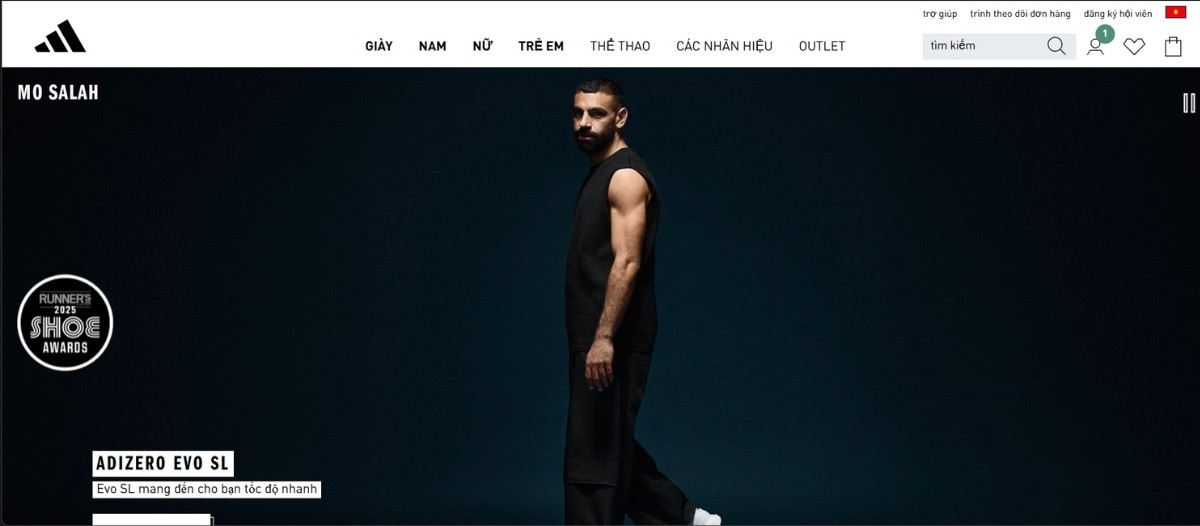 Header website là gì? Những điều cần biết về header website 24 Trang chủ của Adidas