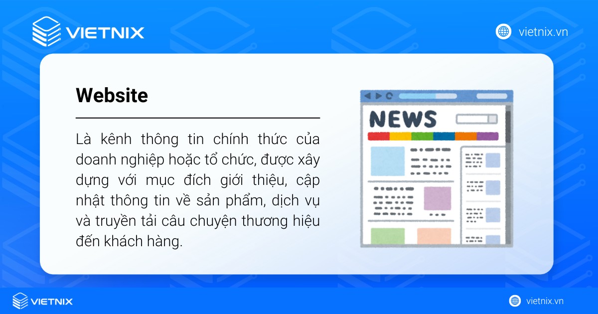 So sánh landing page và website chi tiết: Nên chọn landing page hay website? 16 Website là kênh thông tin chính thức của doanh nghiệp hoặc tổ chức