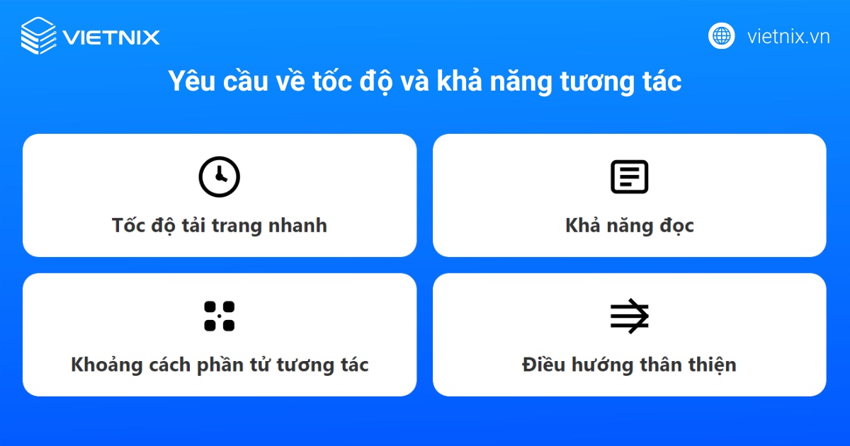 Mobile Friendly là gì? Hướng dẫn tối ưu website thân thiện trên thiết bị di động chi tiết 26 Yêu cầu về tốc độ và khả năng tương tác