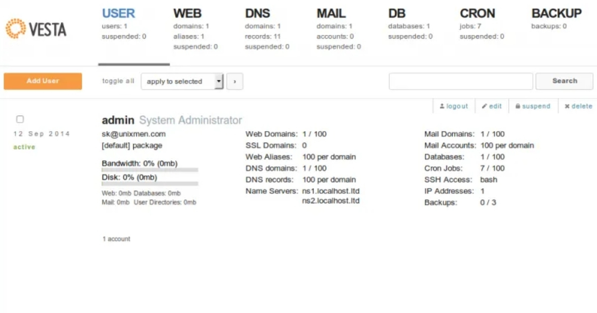 Top 18 phần mềm quản lý Hosting dễ sử dụng và phổ biến 261 VestaCP là một bảng điều khiển quản lý hosting mã nguồn mở và miễn phí, giao diện đơn giản và dễ sử dụng