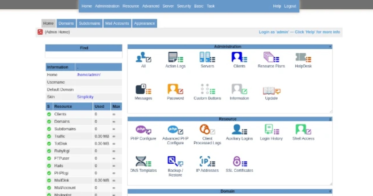 Top 18 phần mềm quản lý Hosting dễ sử dụng và phổ biến 316 Kloxo được biết đến với khả năng tiêu thụ ít tài nguyên hệ thống