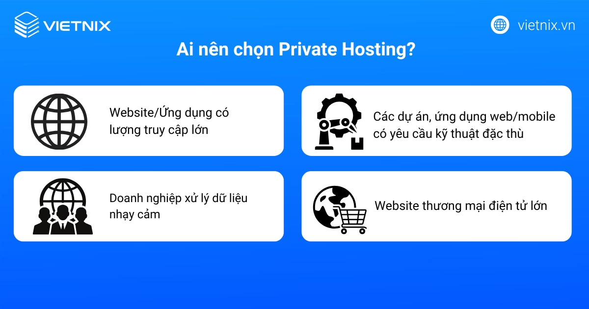 Các trường hợp nên cân nhắc giải pháp tài nguyên riêng