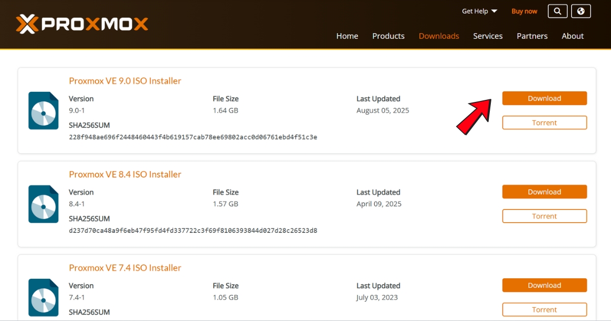Tải ISO cài đặt