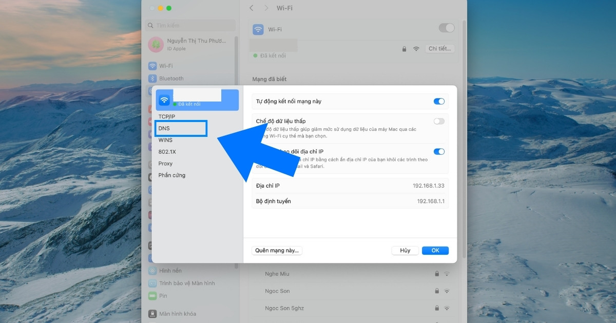 Public DNS là gì? Lợi ích, vai trò và hướng dẫn cấu hình chi tiết A-Z 54 Bạn cần chuyển qua tab DNS
