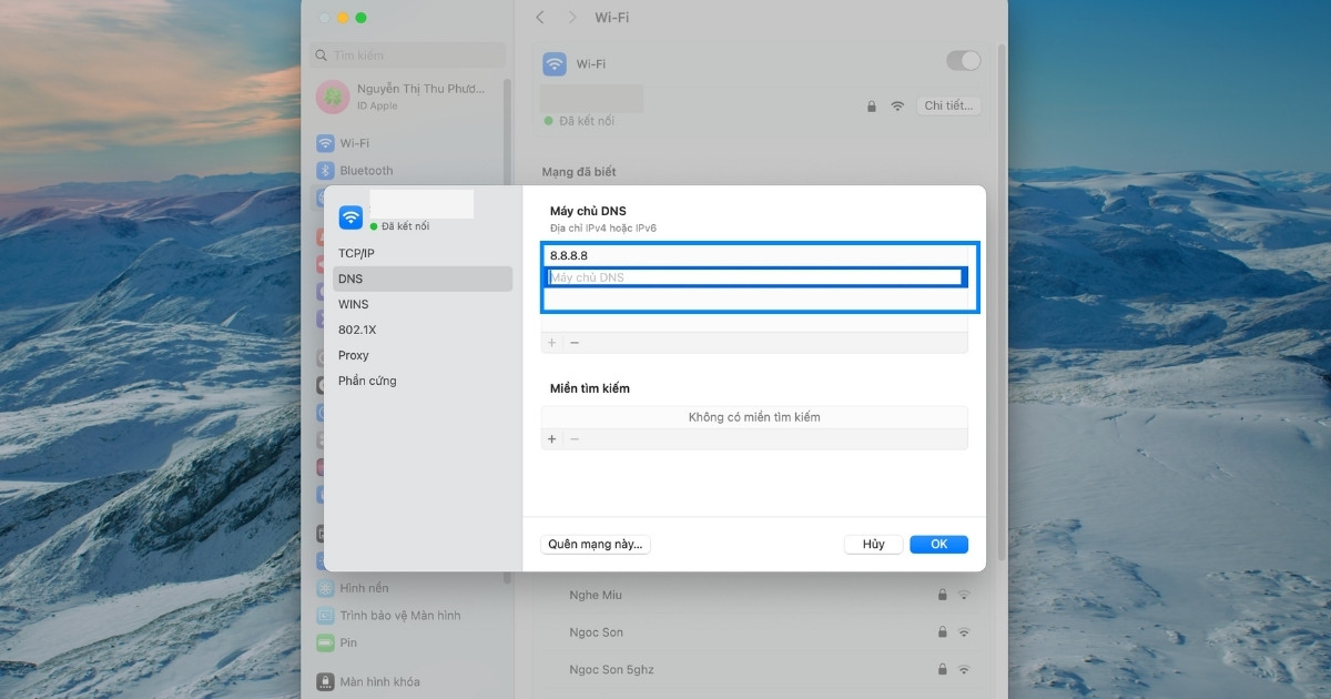 Public DNS là gì? Lợi ích, vai trò và hướng dẫn cấu hình chi tiết A-Z 56 Bạn hãy điền IP DNS và xác nhận bằng OK